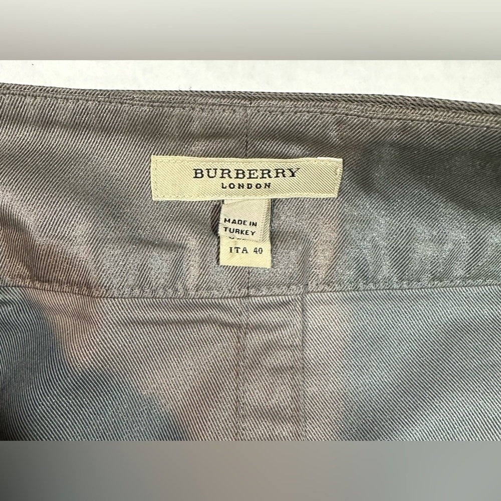 Burberry Women Gunmetal Cargo mini skirt dark grey size 6 cotton and polyamide - Picture 9 of 11